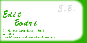 edit bodri business card